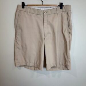 Snake Eyes Players Mens Khaki Flat Front Golf Shorts Size 34
